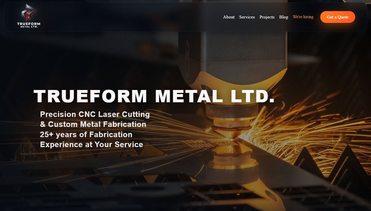 TrueForm Metal’s public website